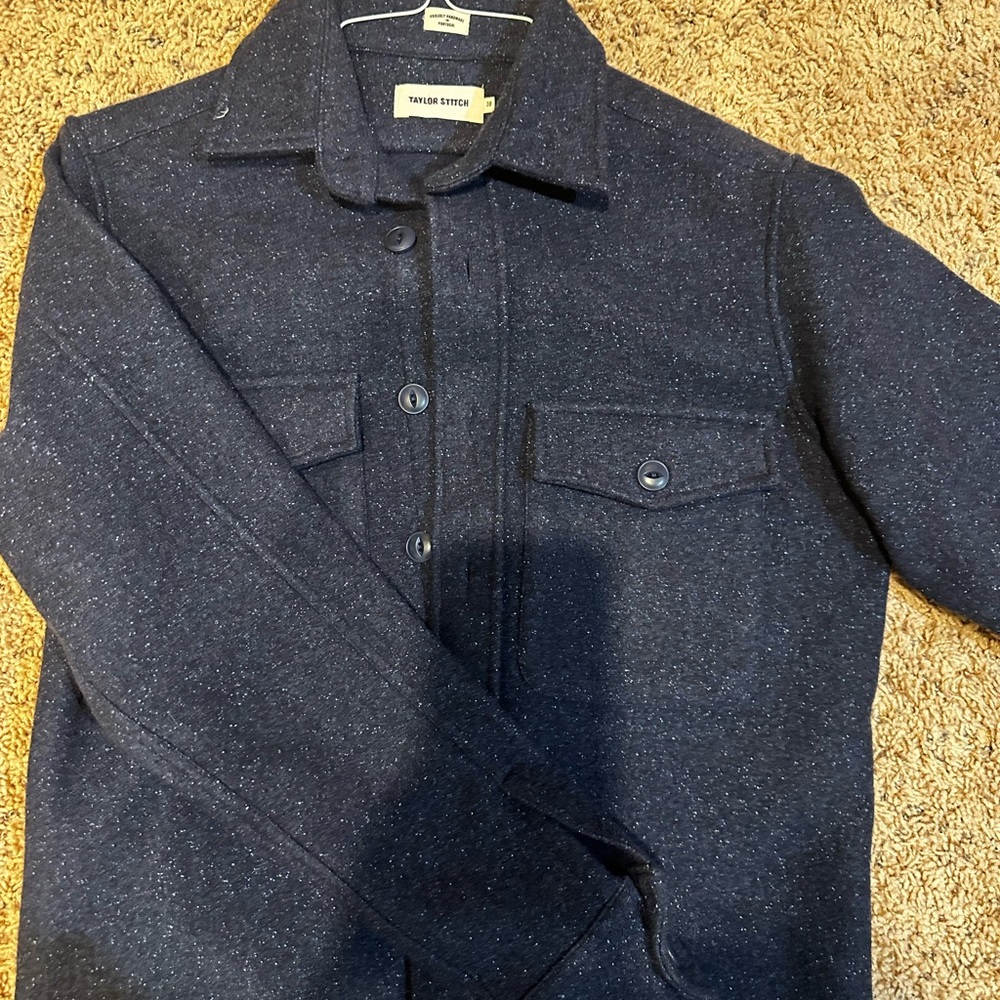 Taylor Stitch Wool Shirt Jacket/worn once (men's size 38/navy blue)